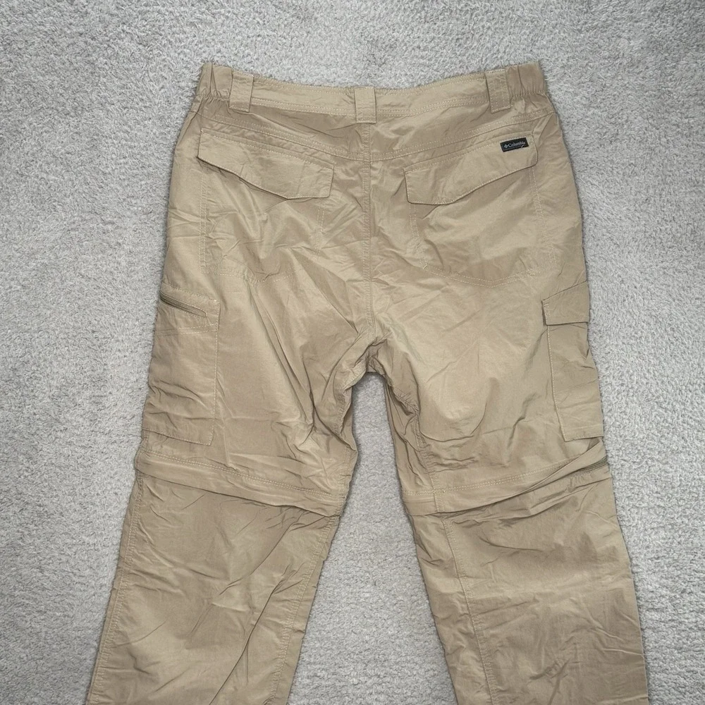 Columbia Mens Silver Ridge Convertible Pants Shorts 36x30 Beige Omni-Shade Cargo